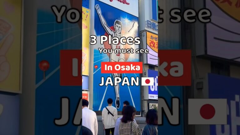 3 Places you must see in Osaka 🇯🇵 #shorts #Japan #Osaka #thingstodo