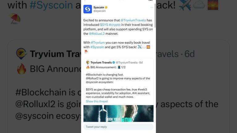 Syscoin Integrated Into The Crypto Expedia! Travel With Syscoin! #Syscoin #sys