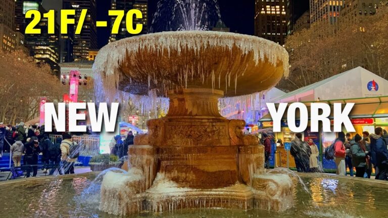 New York City LIVE Freezing Cold Manhattan Christmas Weekend 2024(December 22, 2024)