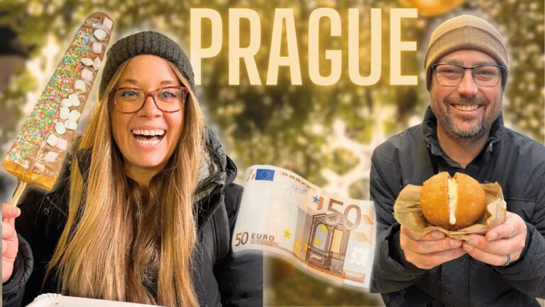 Prague CHRISTMAS Market FOOD Tour 🇨🇿 What to Eat for €50!!